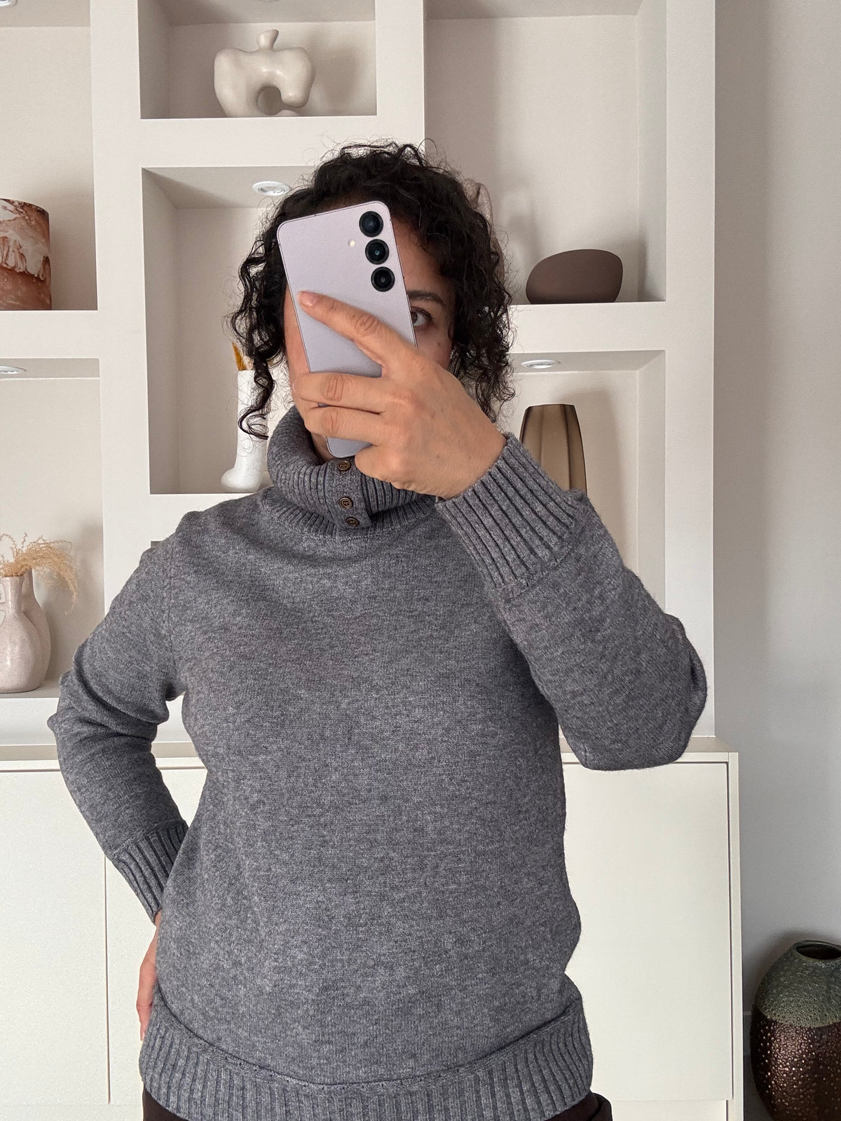 Turtleneck sweater grijs