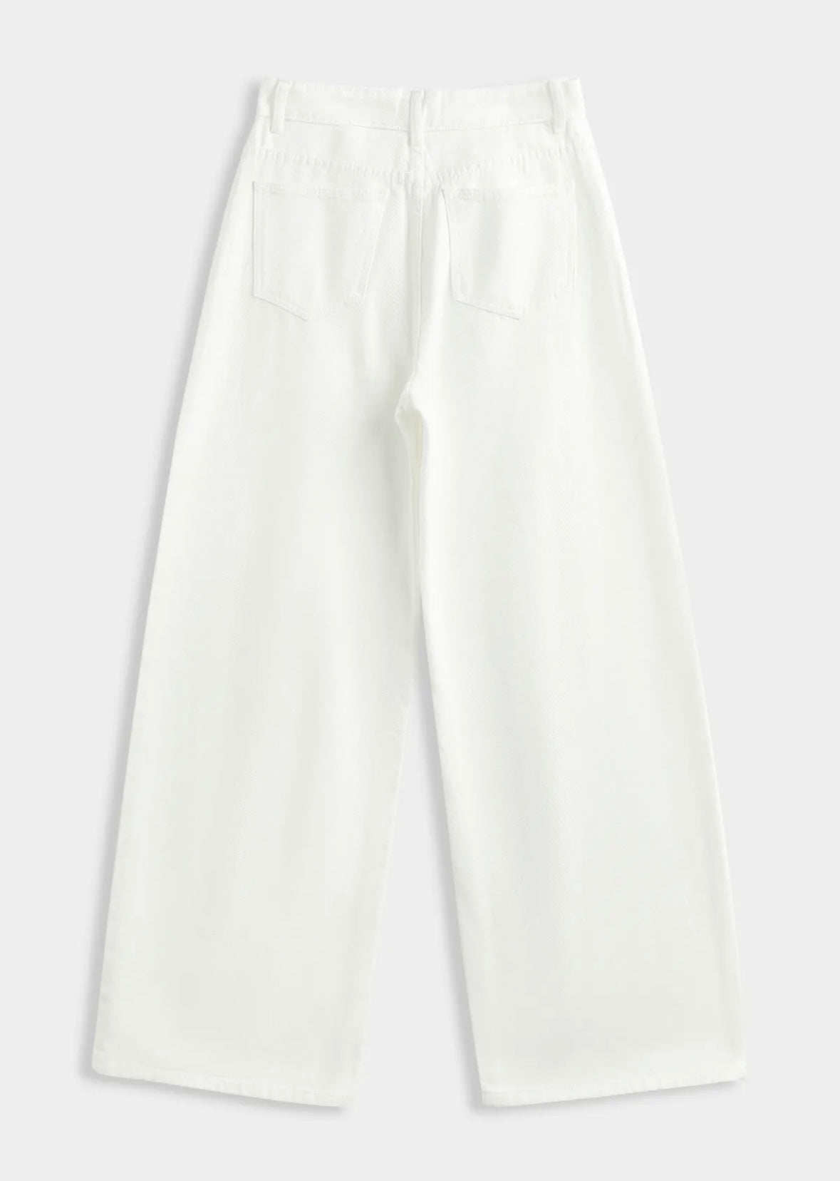 White wide leg jeans