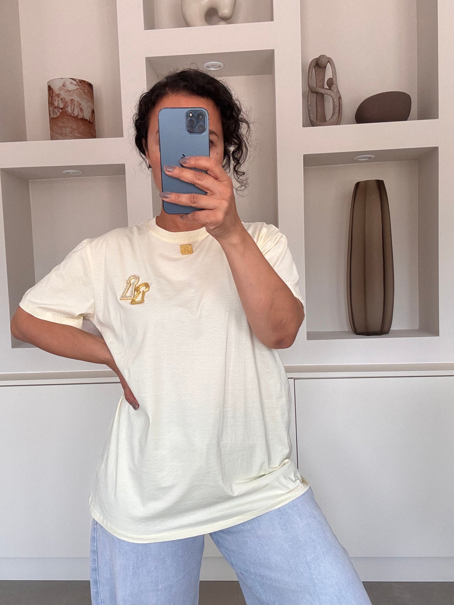 Relaxed fit tee butter yellow