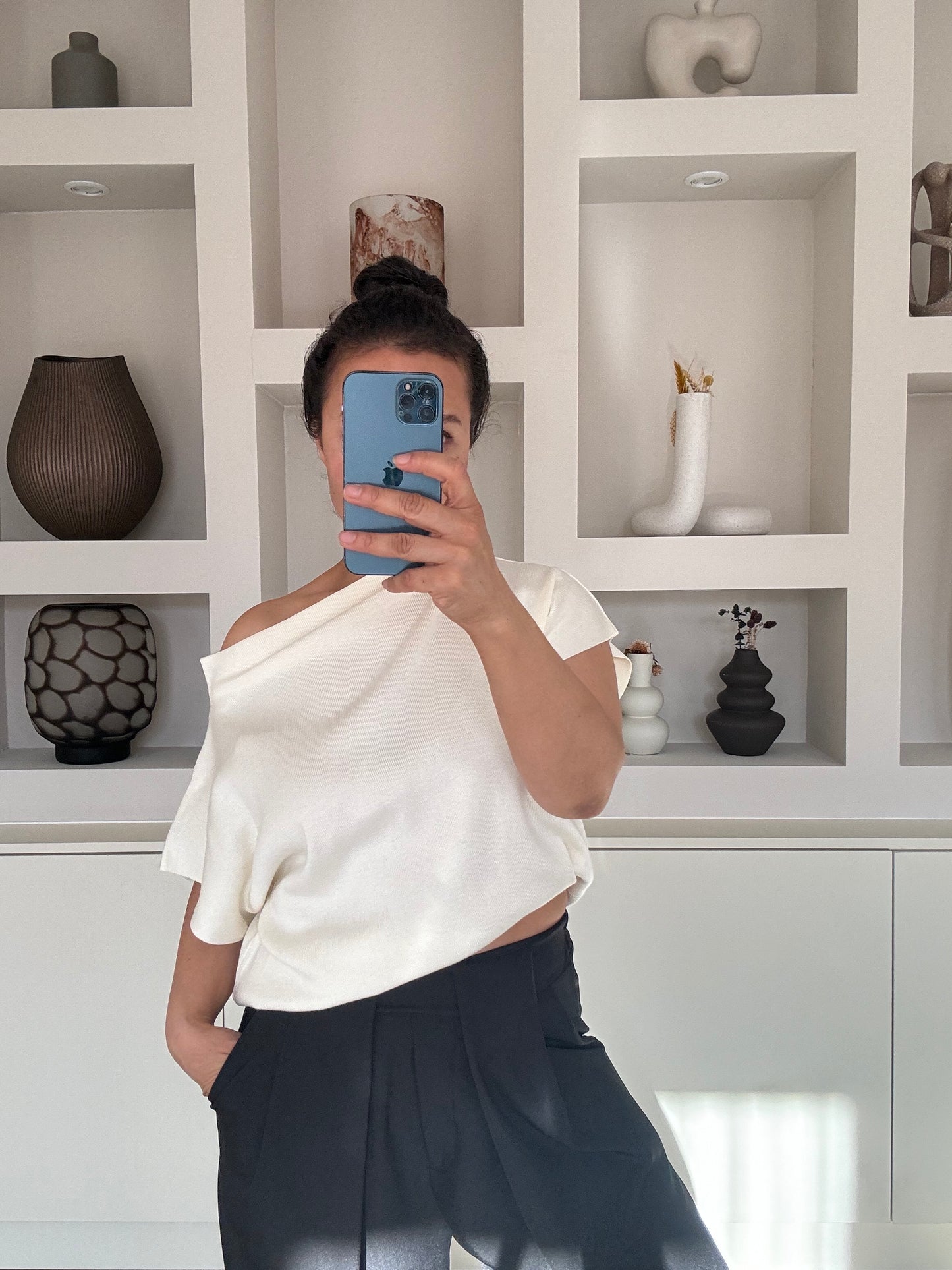 Classy off shoulder ecru