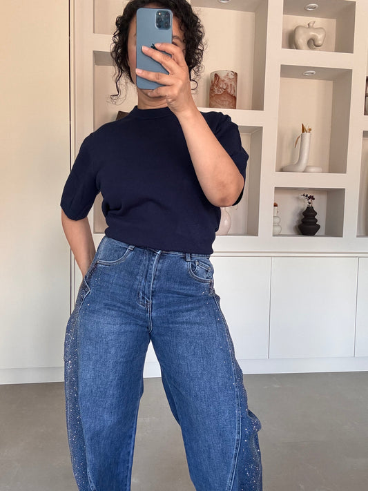 Balloon glitter denim