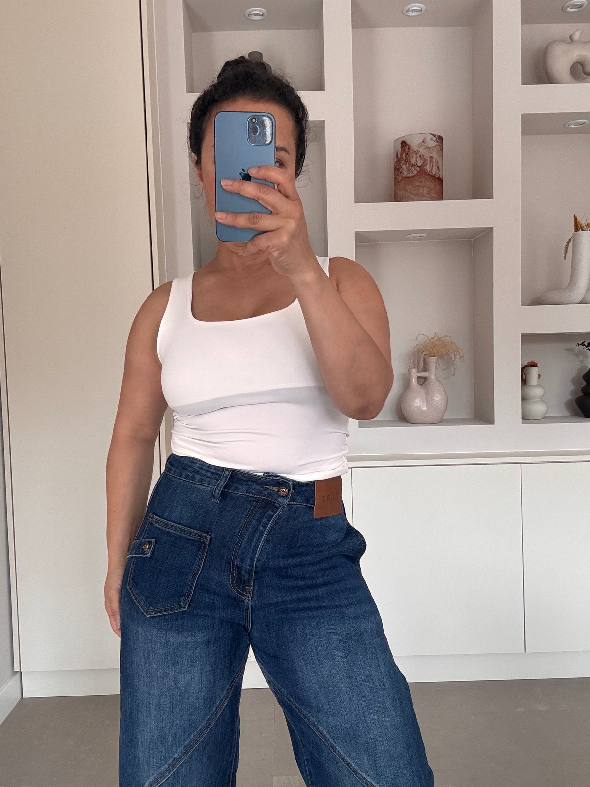 Barrel pocket jeans