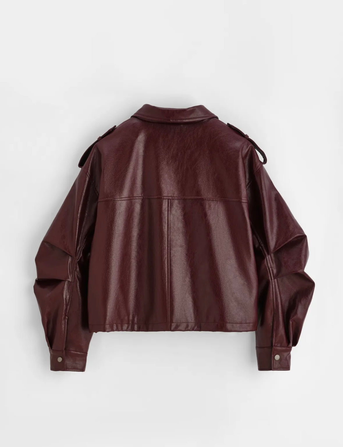 Classic Leather Jacket – Bordeaux
