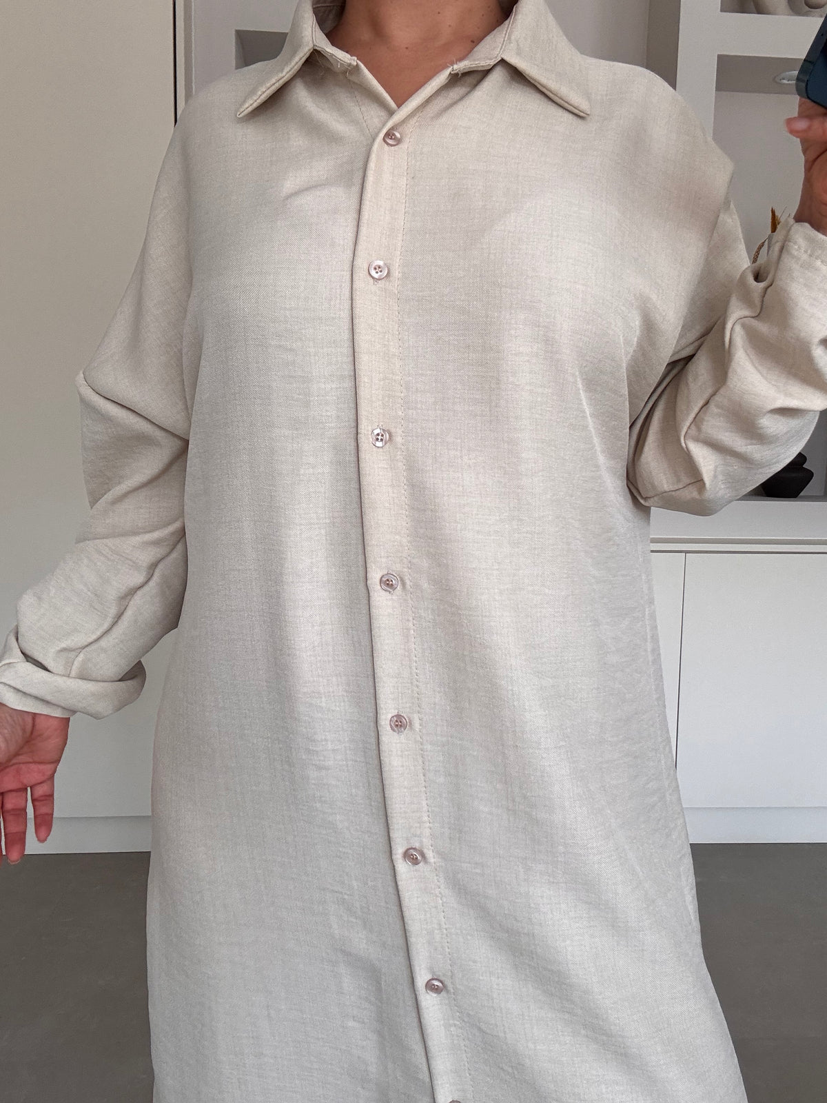Blouse dress beige