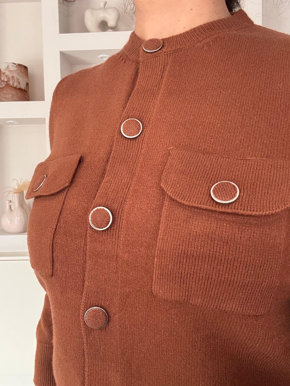 Pocket vest cognac