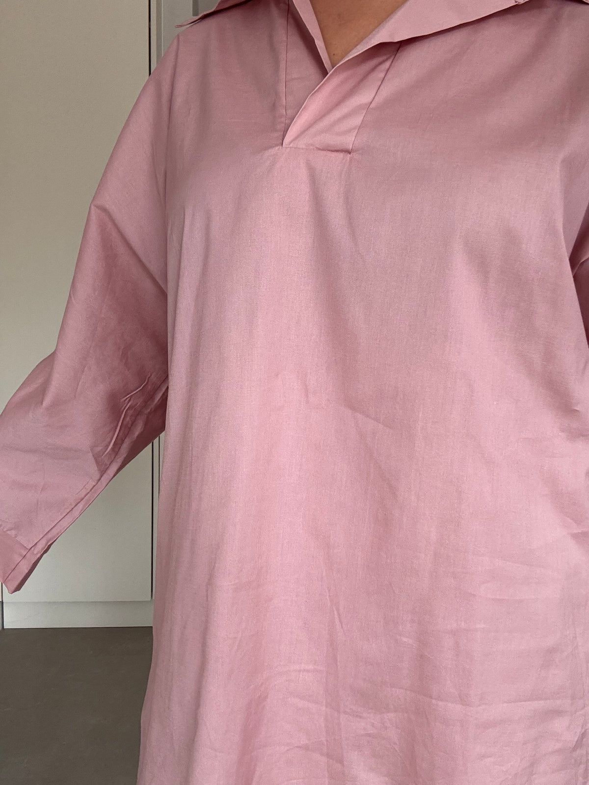 Katoenen set roze