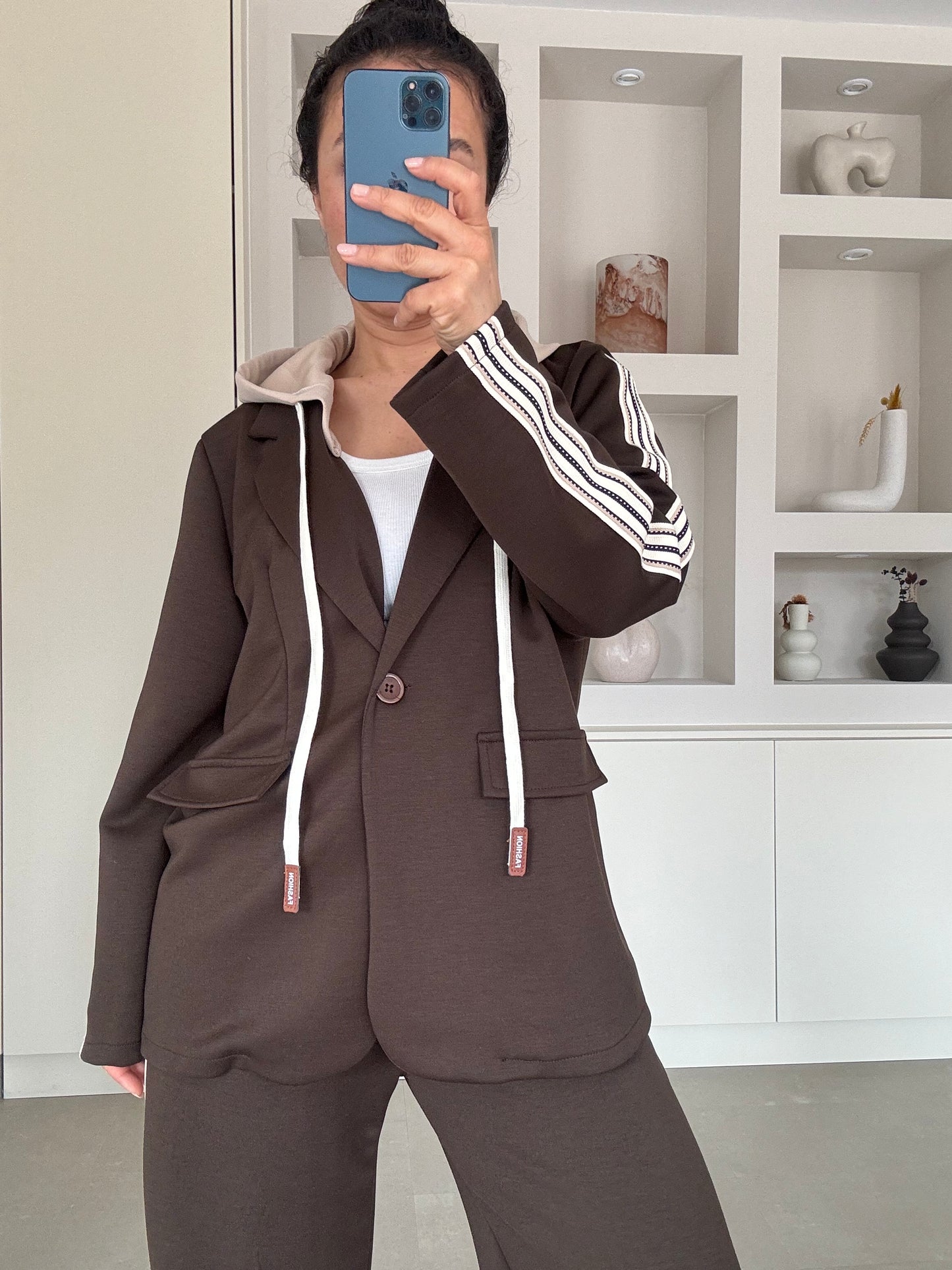 Bruine cappuchon Set