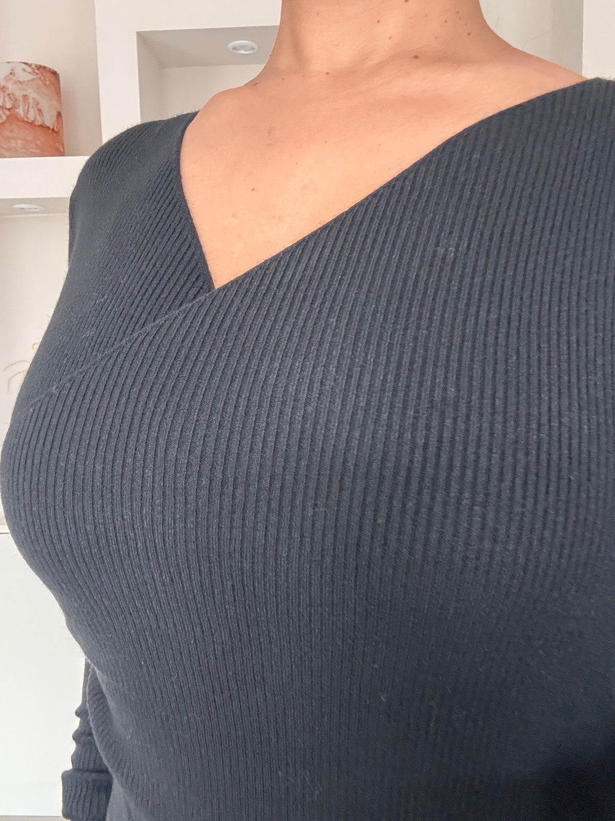 Wrap knit zwart