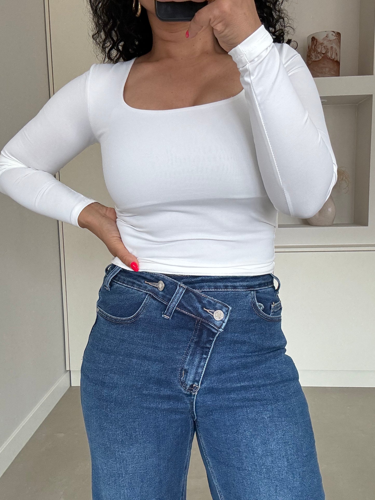 Wide leg jeans- petite