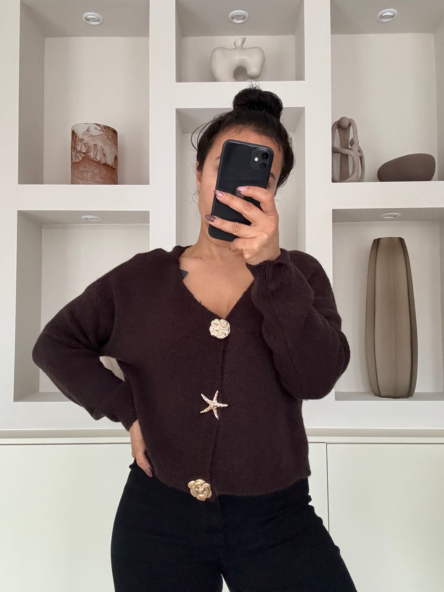Celina Knit Top - mocha