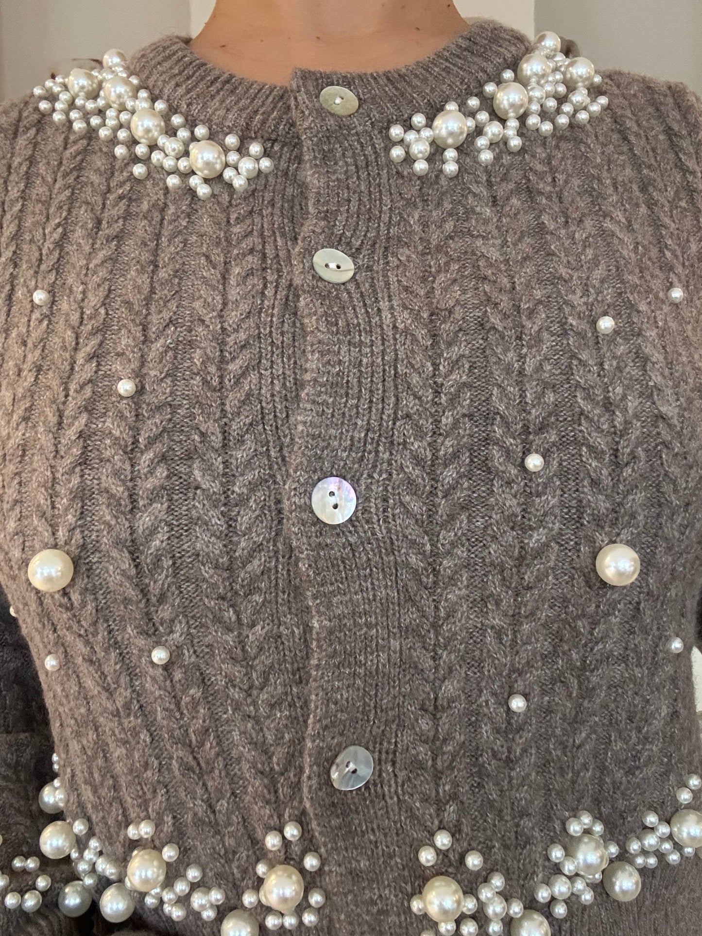 Pearl Cardigan - champagne