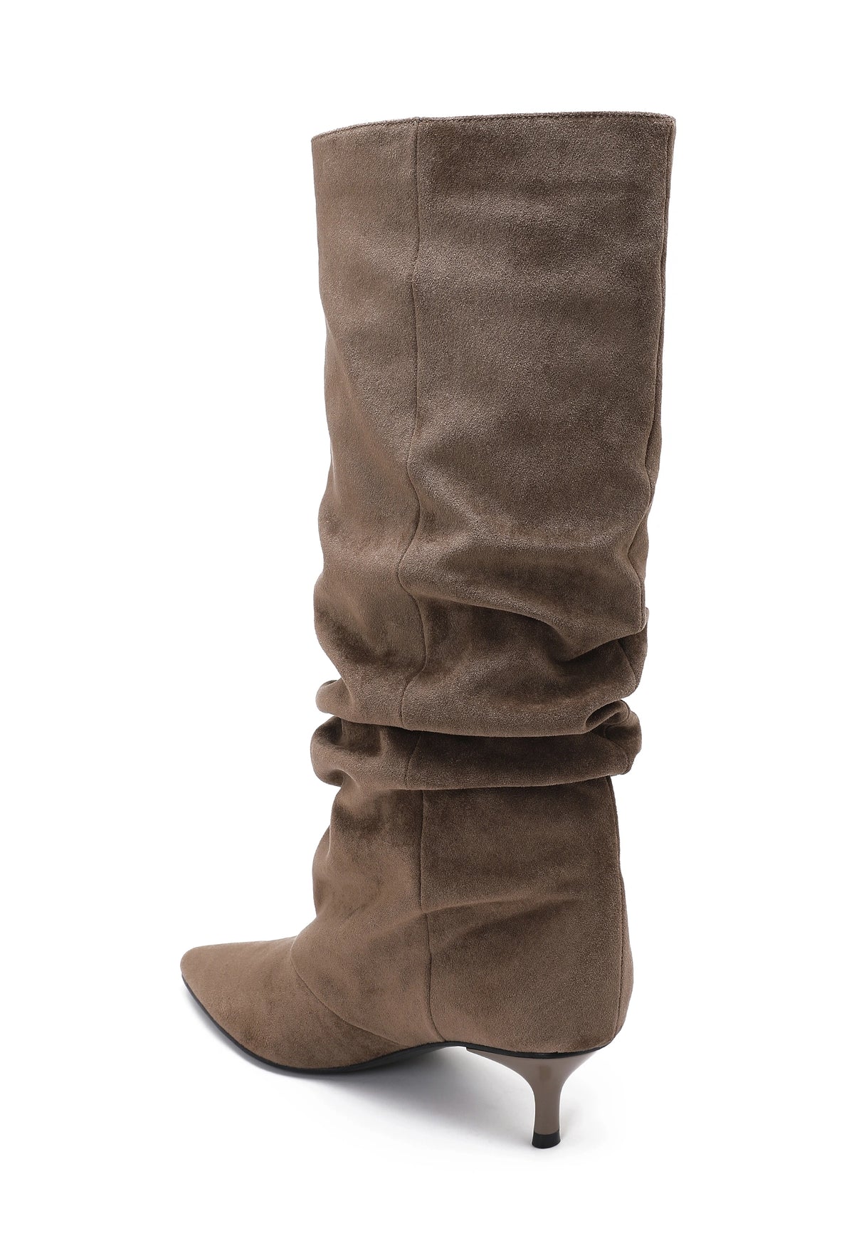 Kitten heel boots- taupe