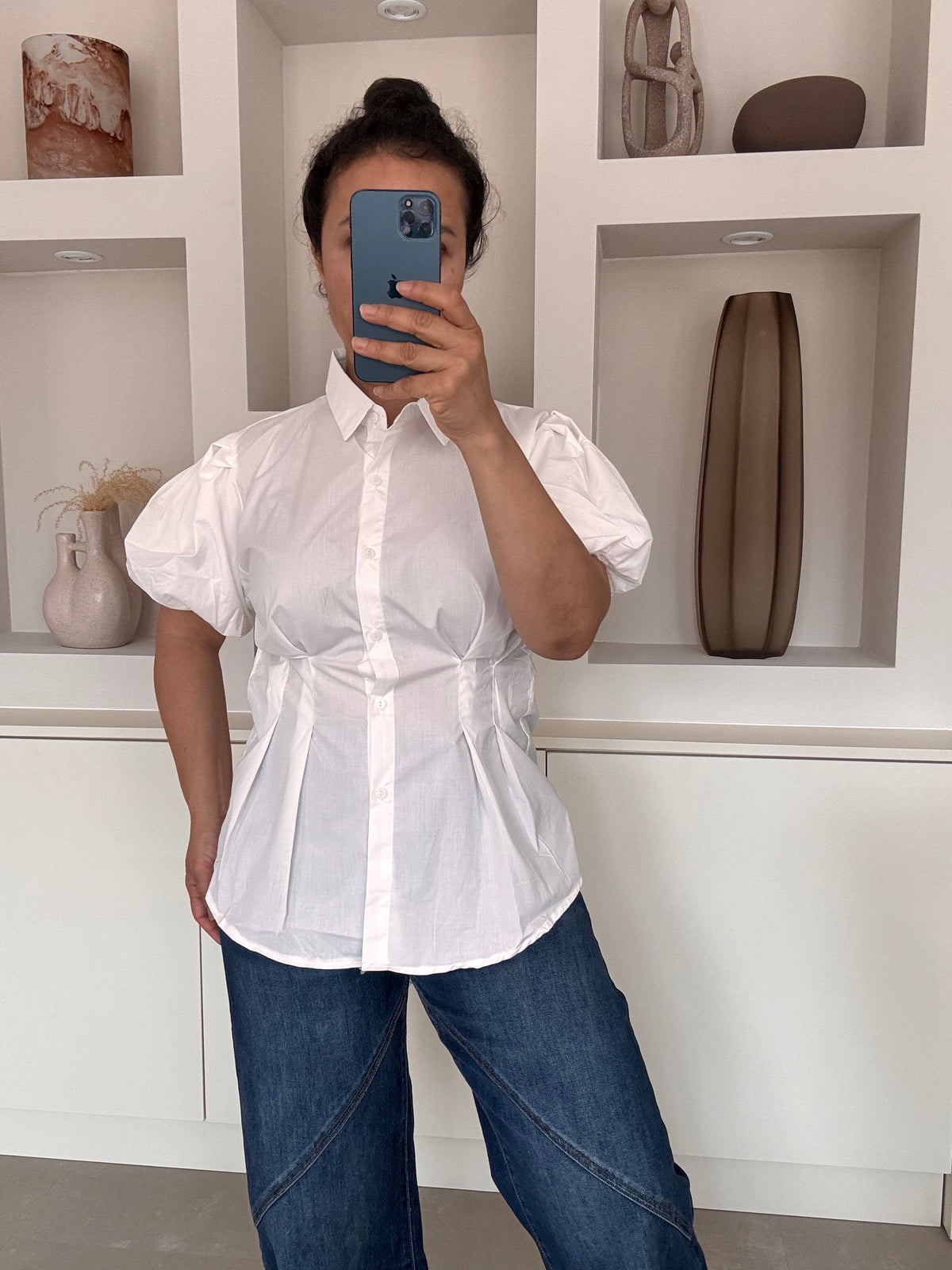 Getailleerde JDP blouse wit