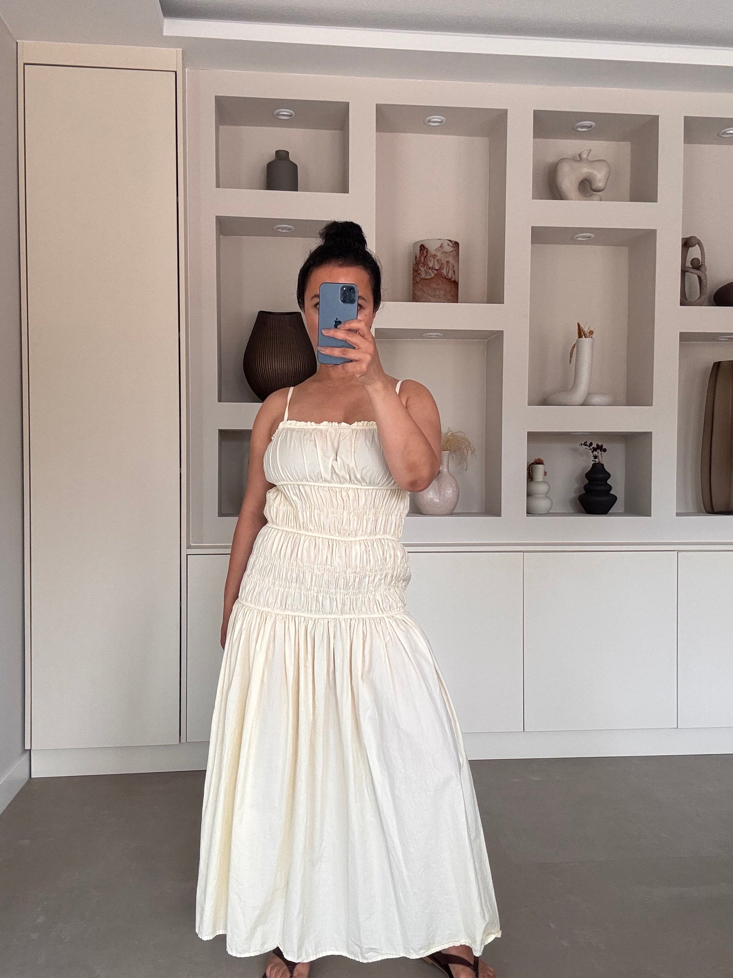 Summer cotton dress – butter yellow
