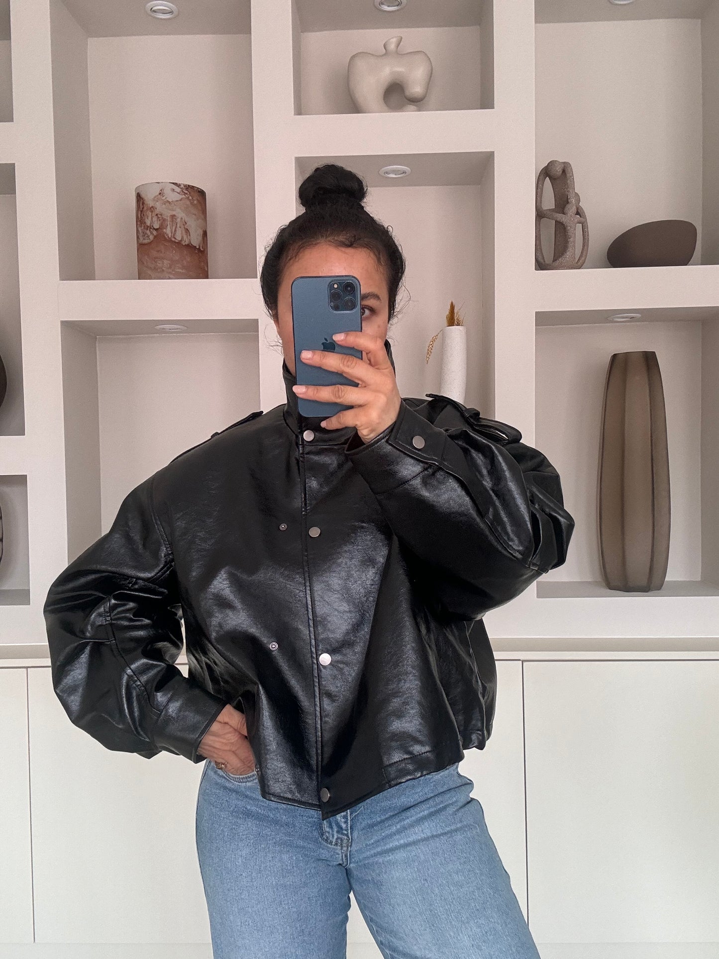 Classic Leather Jacket – Zwart