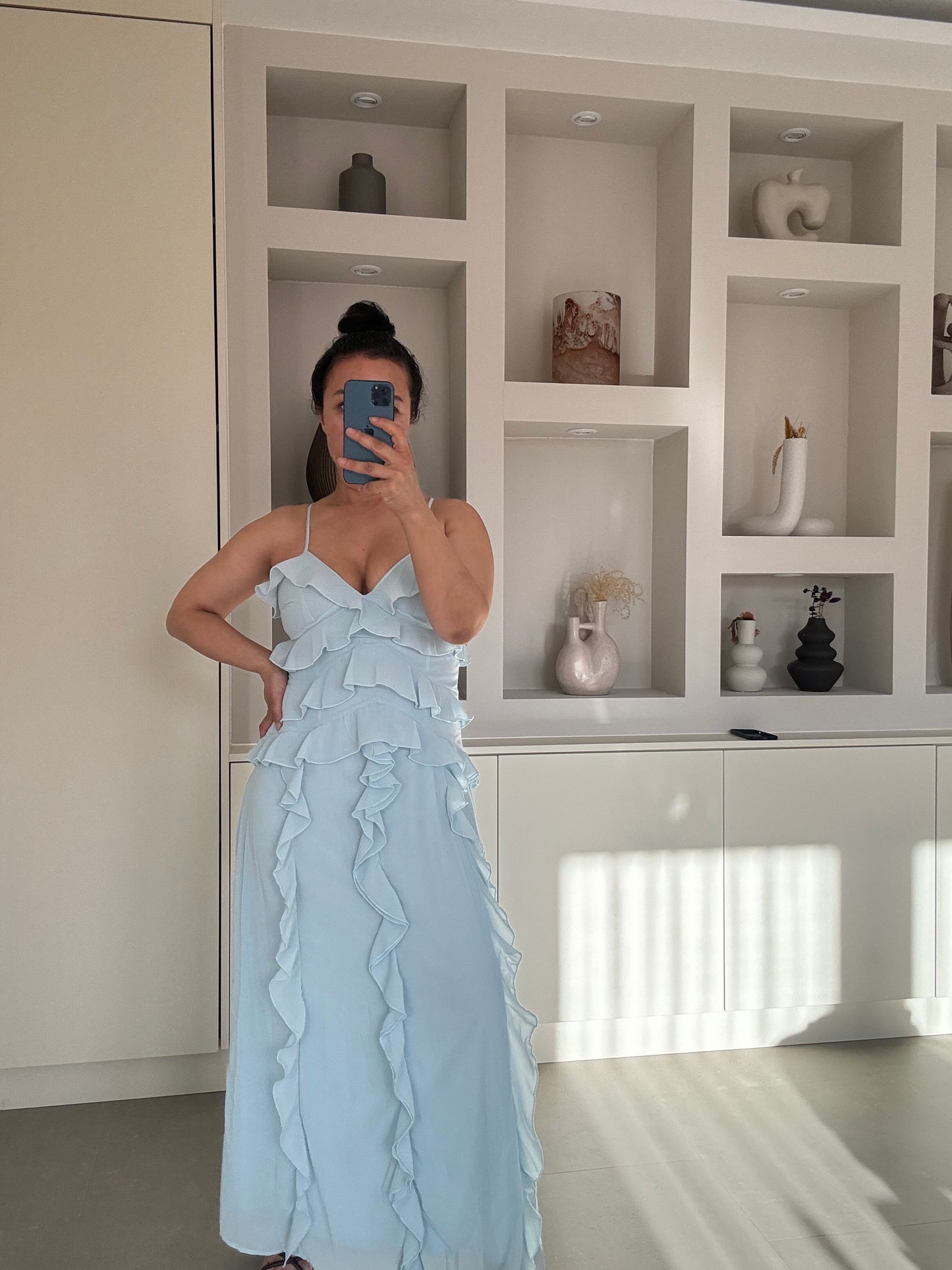 Long ruffled dress
