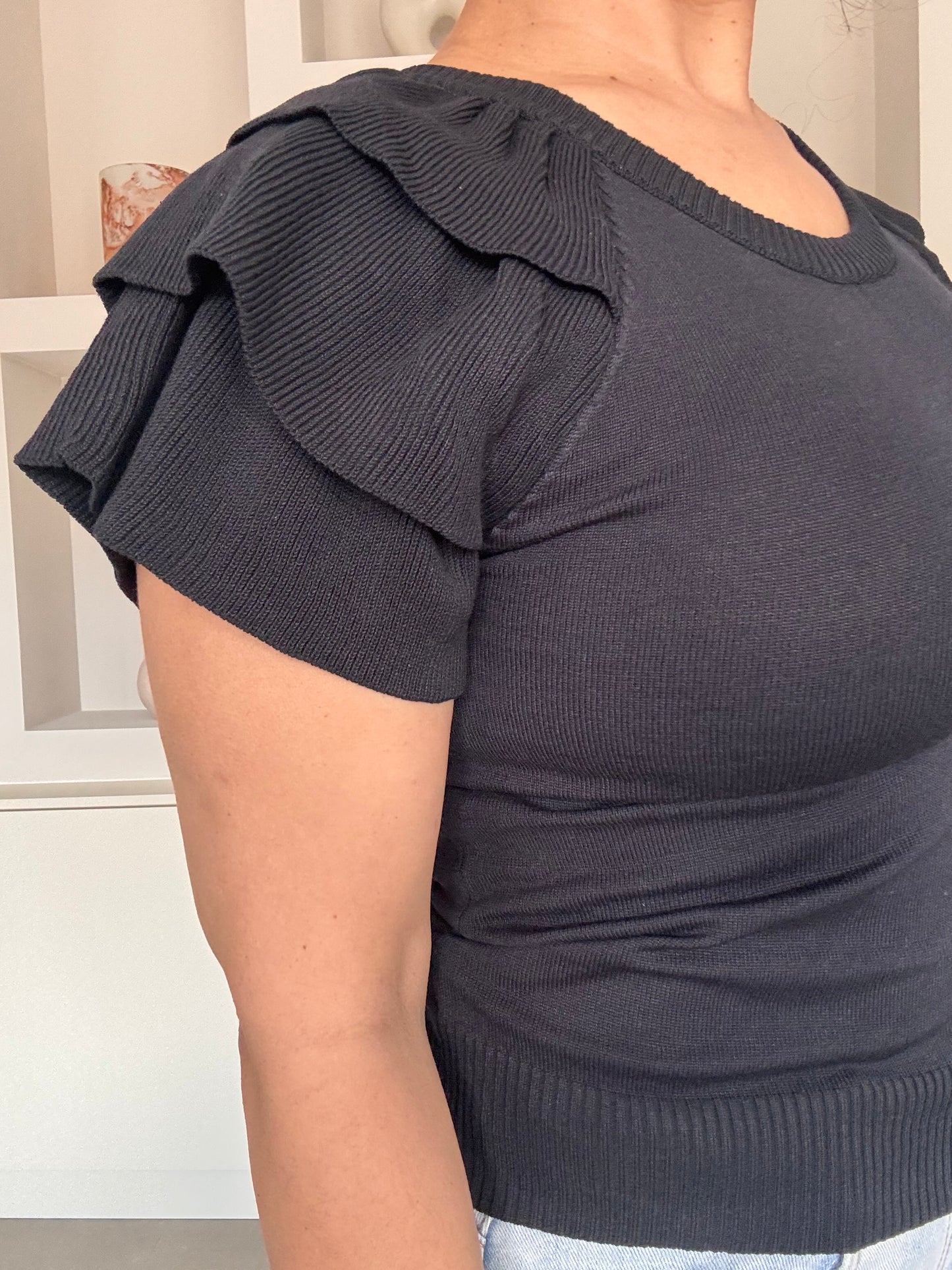 Nora top zwart
