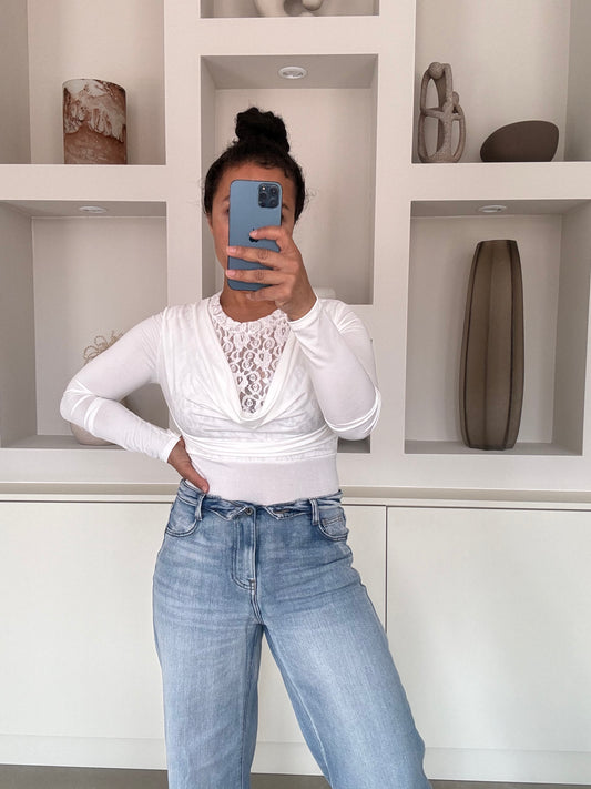 Lace body top