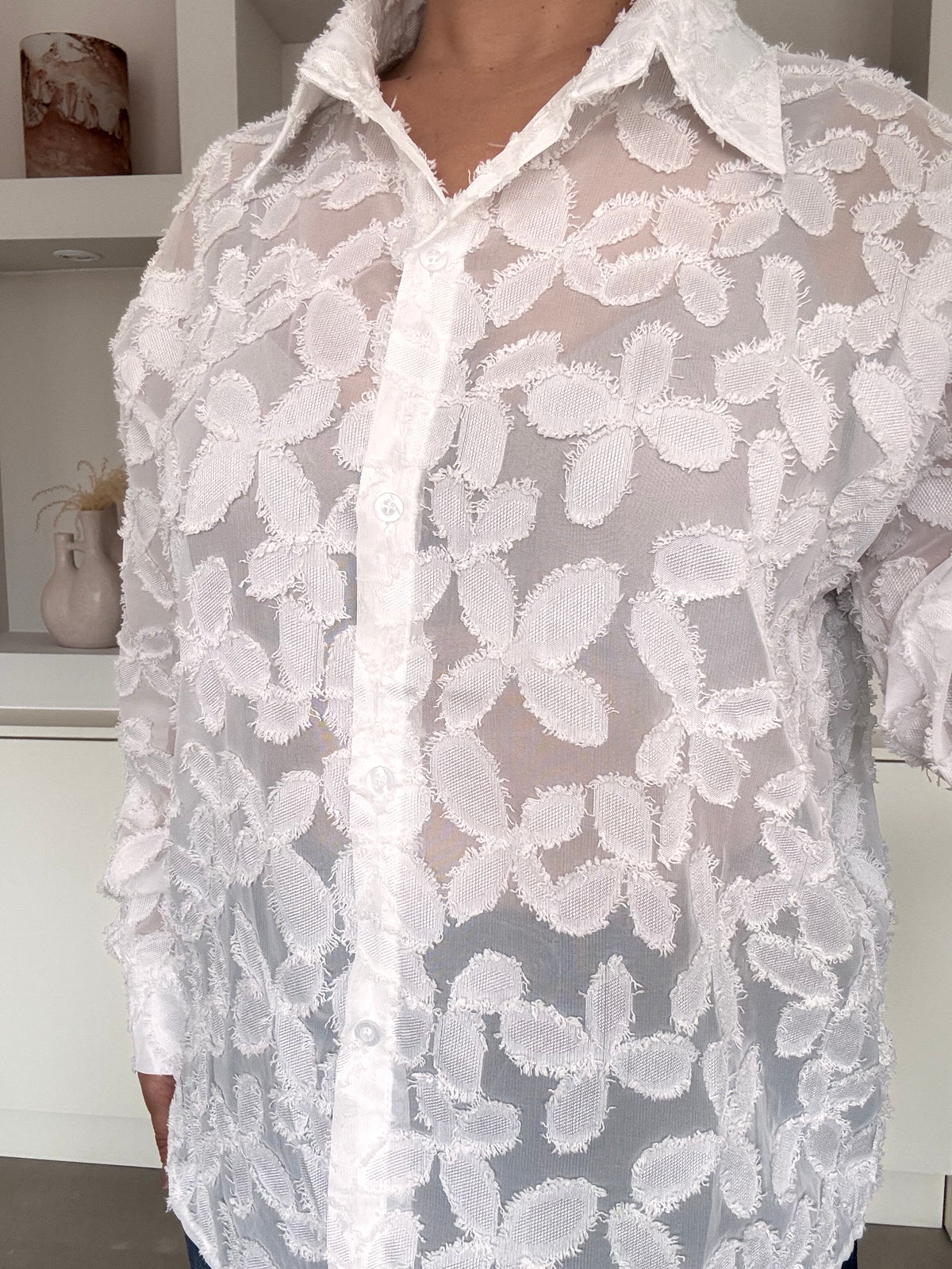 Lace blouse wit