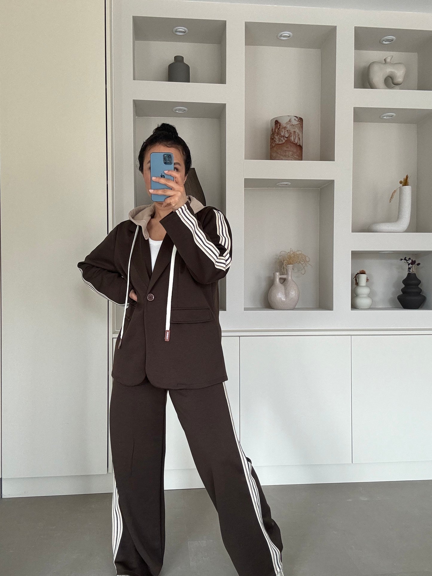 Bruine cappuchon Set