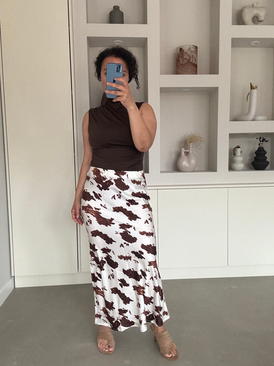 Vera satin skirt