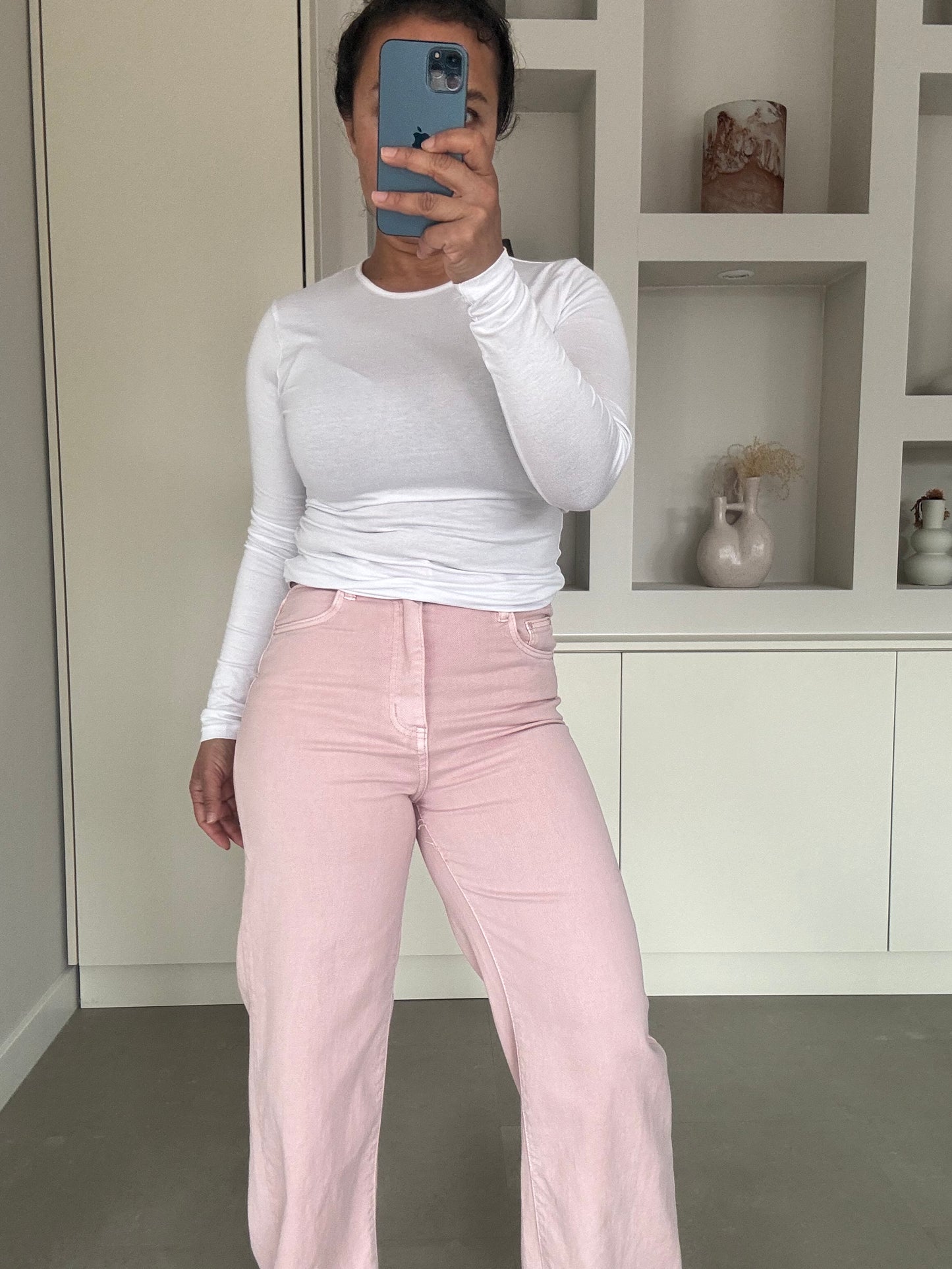 Soft pink jeans