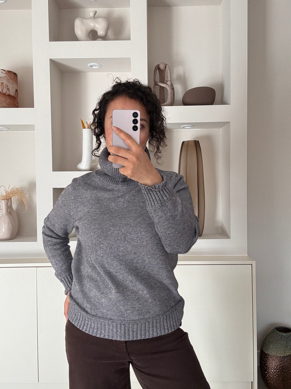 Turtleneck sweater grijs