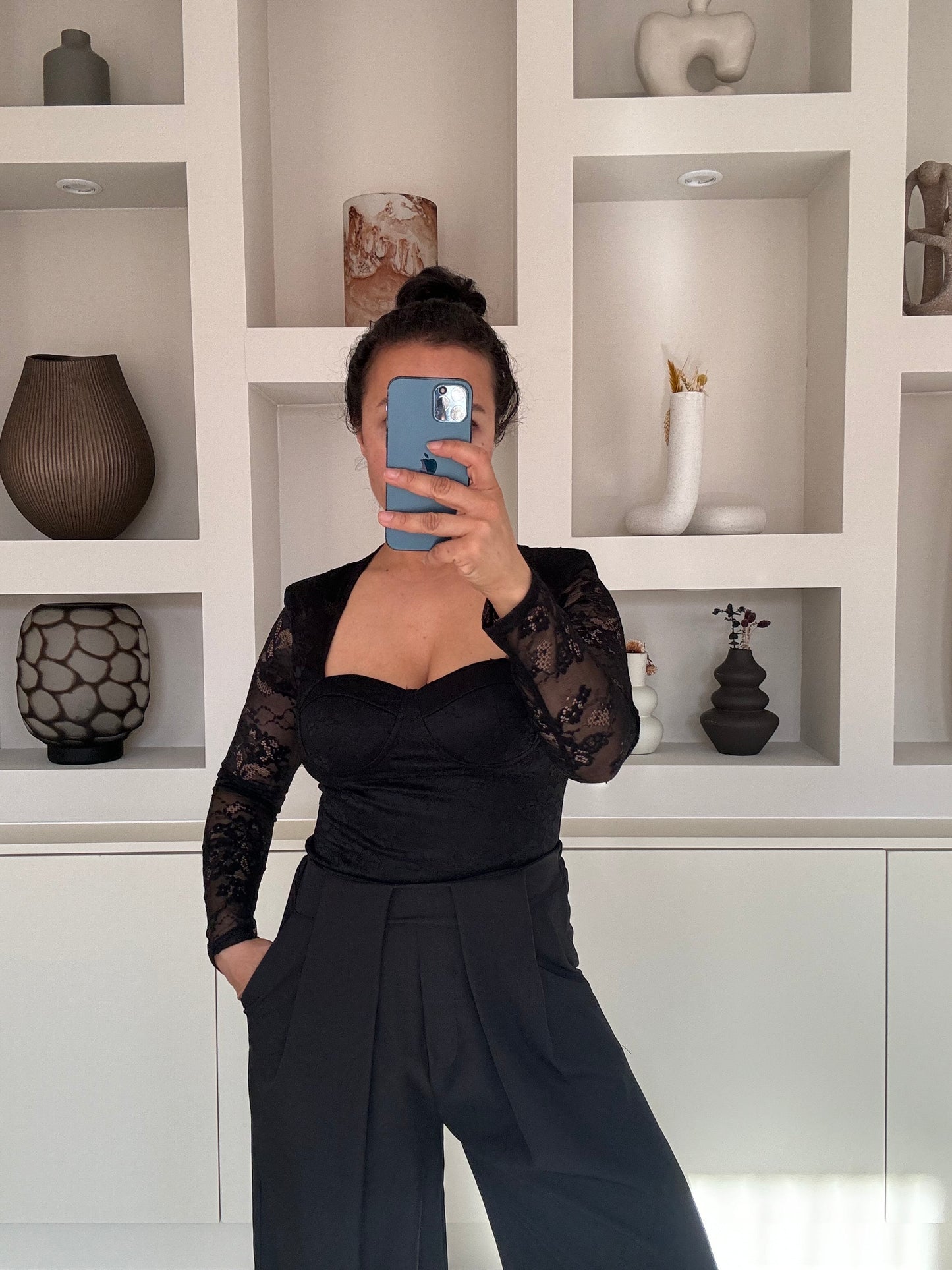 Lace body zwart