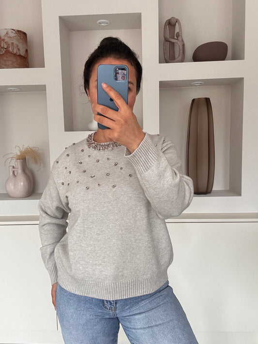 Crystal knit taupe