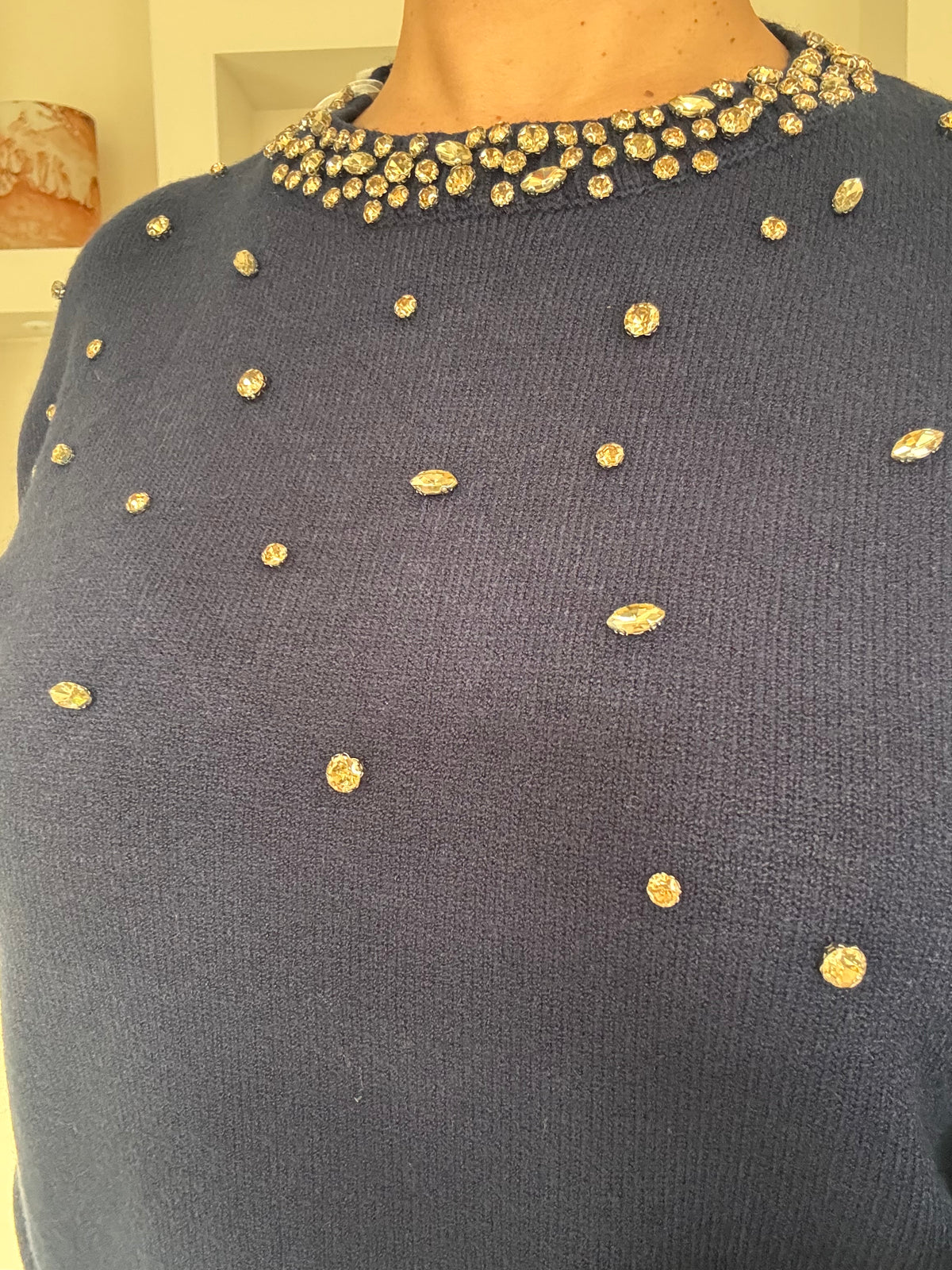 Crystal knit navy