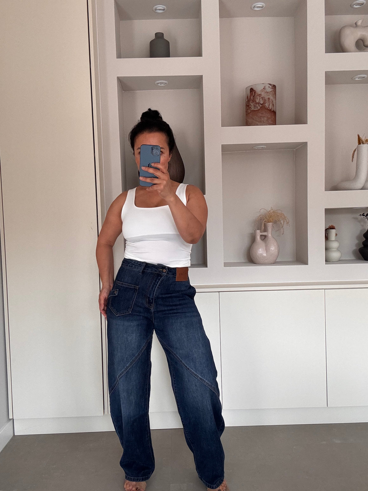 Barrel pocket jeans