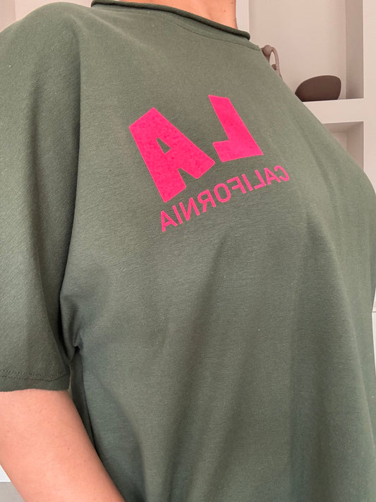 LA t-shirt kaki