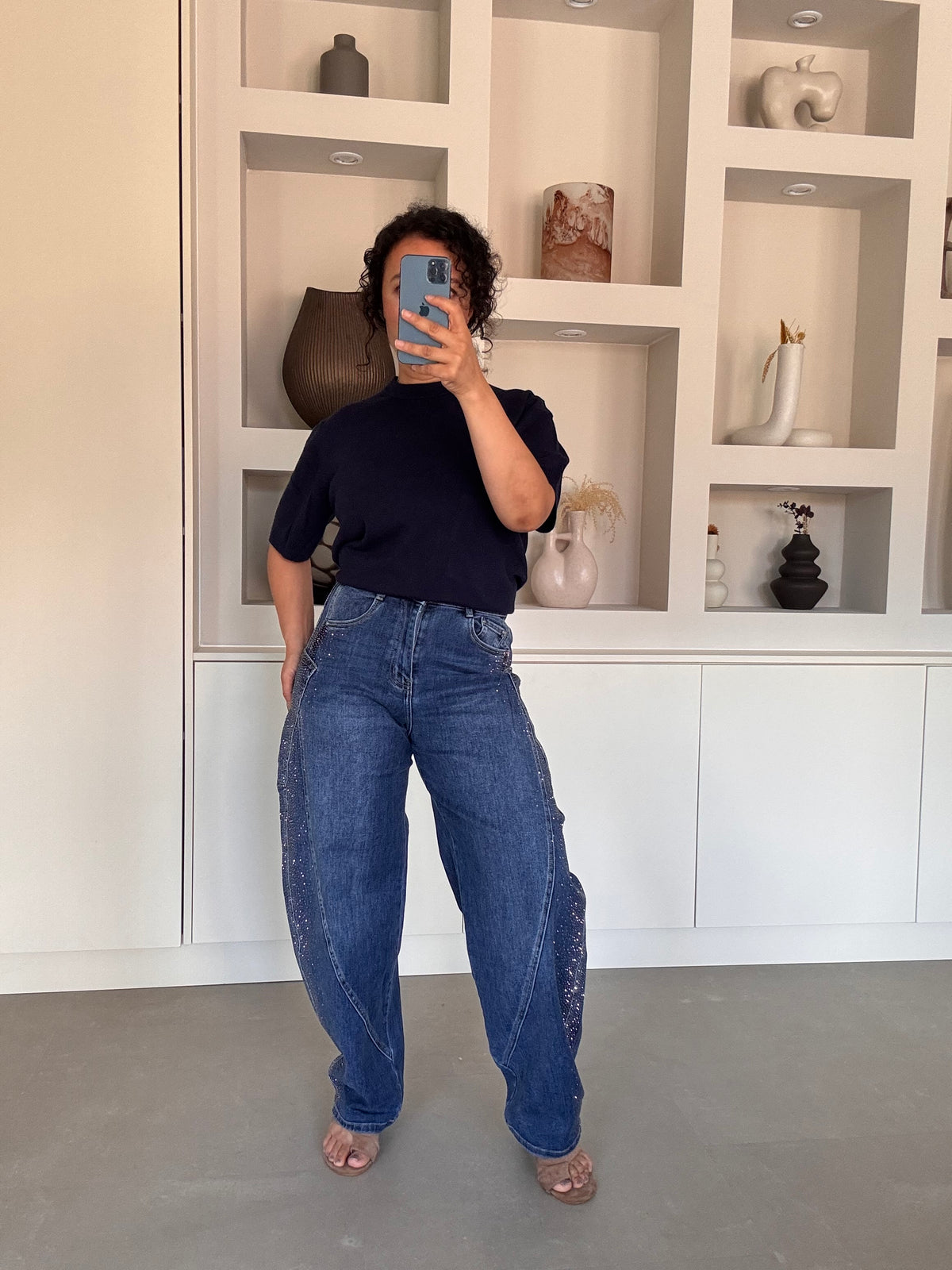 Balloon glitter denim