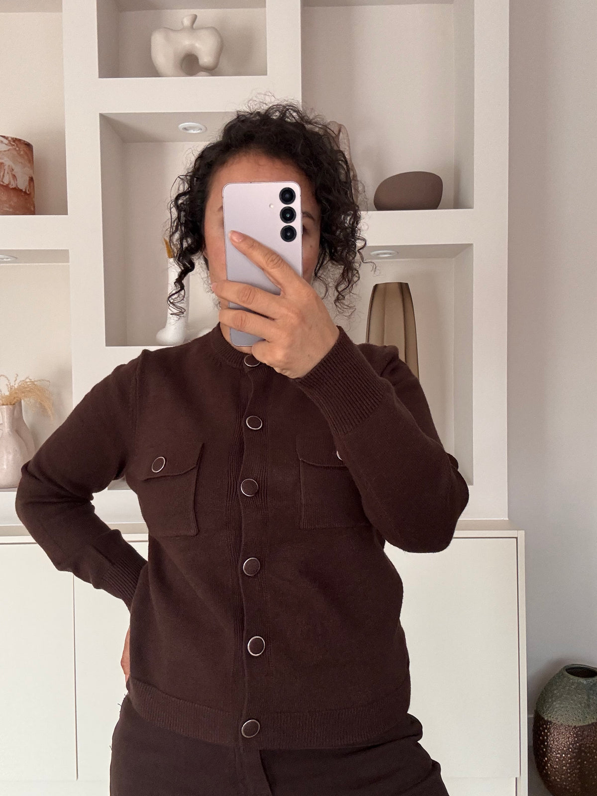 Pocket vest bruin