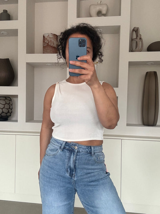 Cropped top beige
