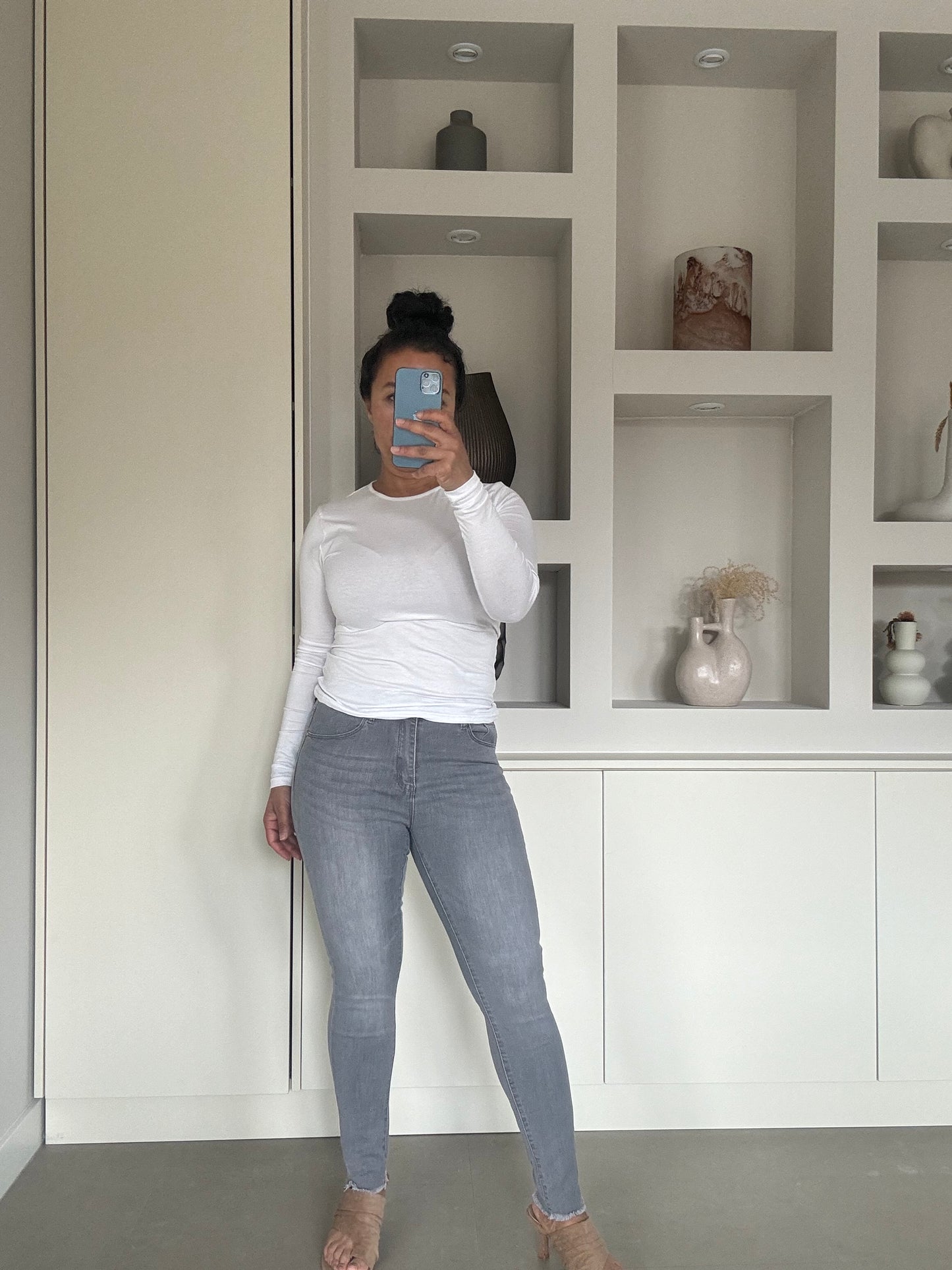 Grey skinny jeans