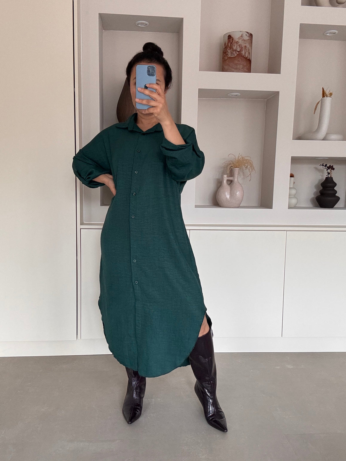 Blouse dress groen