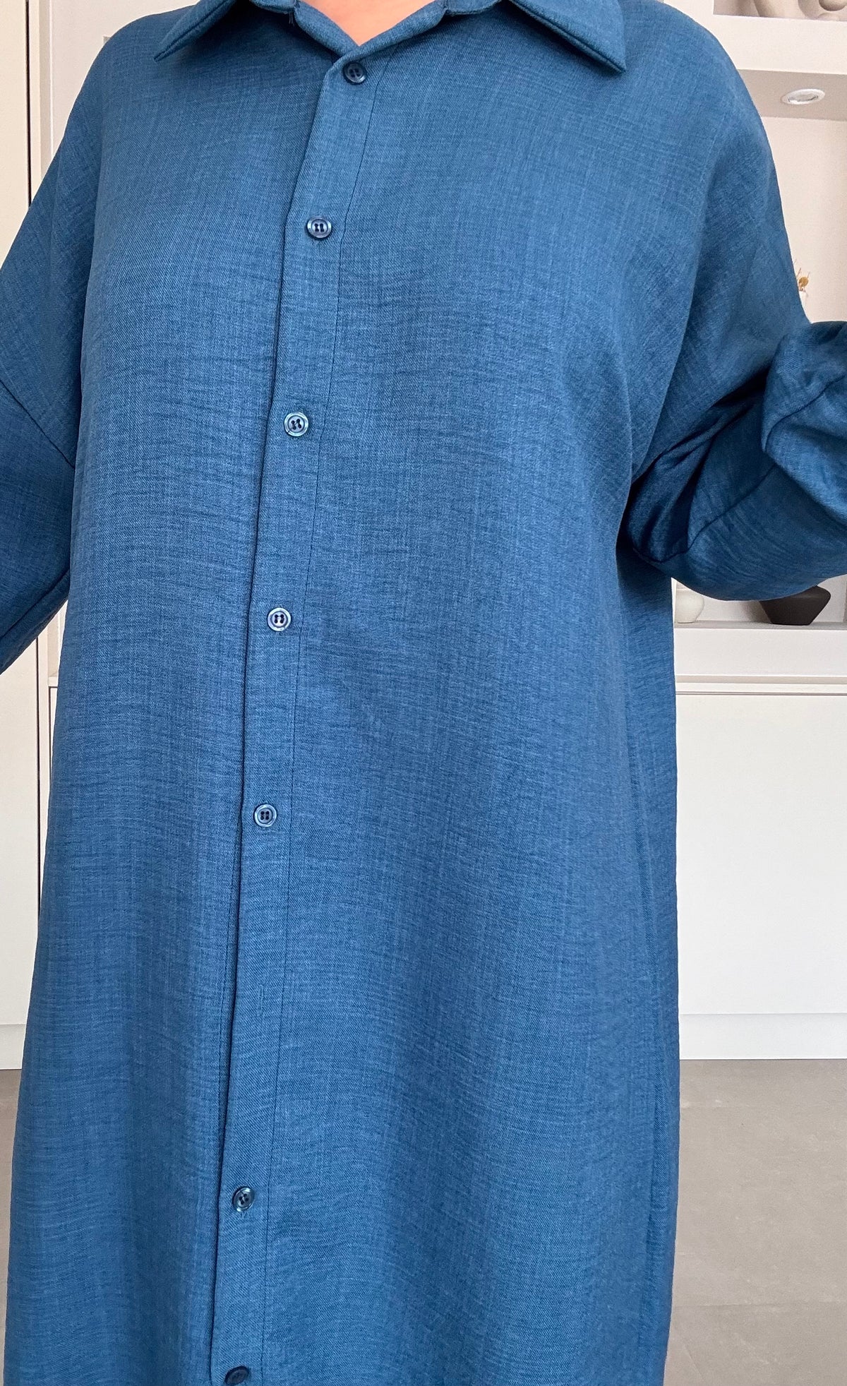 Blouse dress blauw