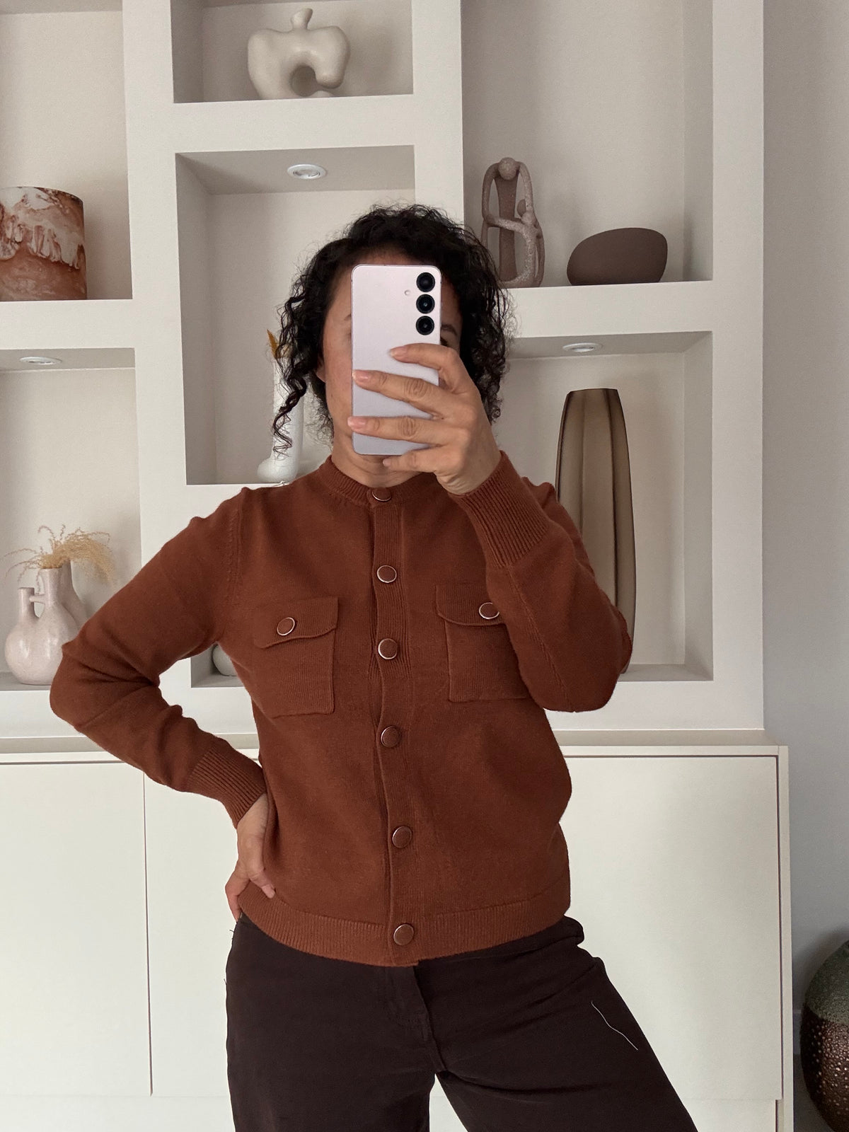 Pocket vest cognac