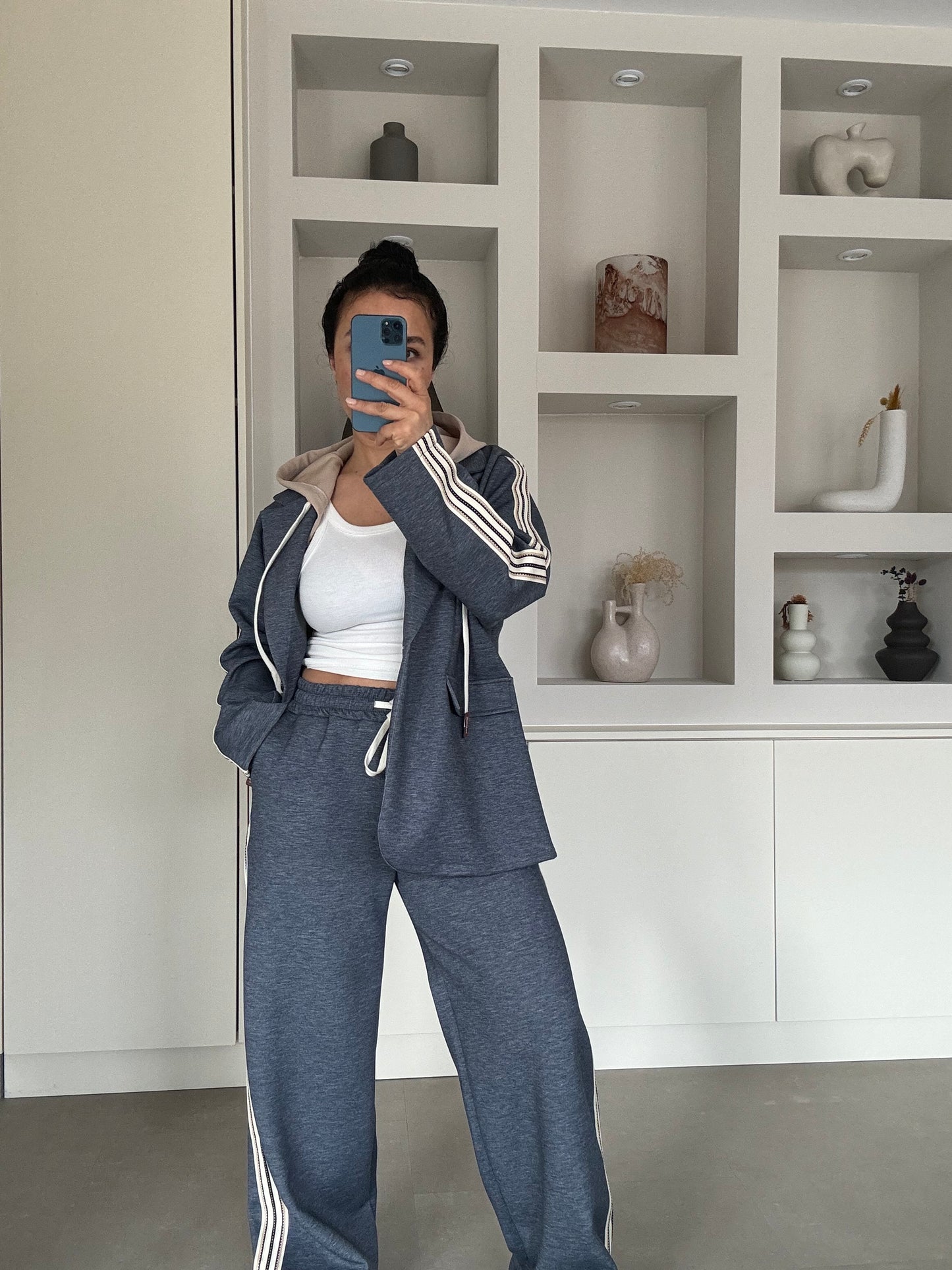 Spijker blauwe Cappuchon Set