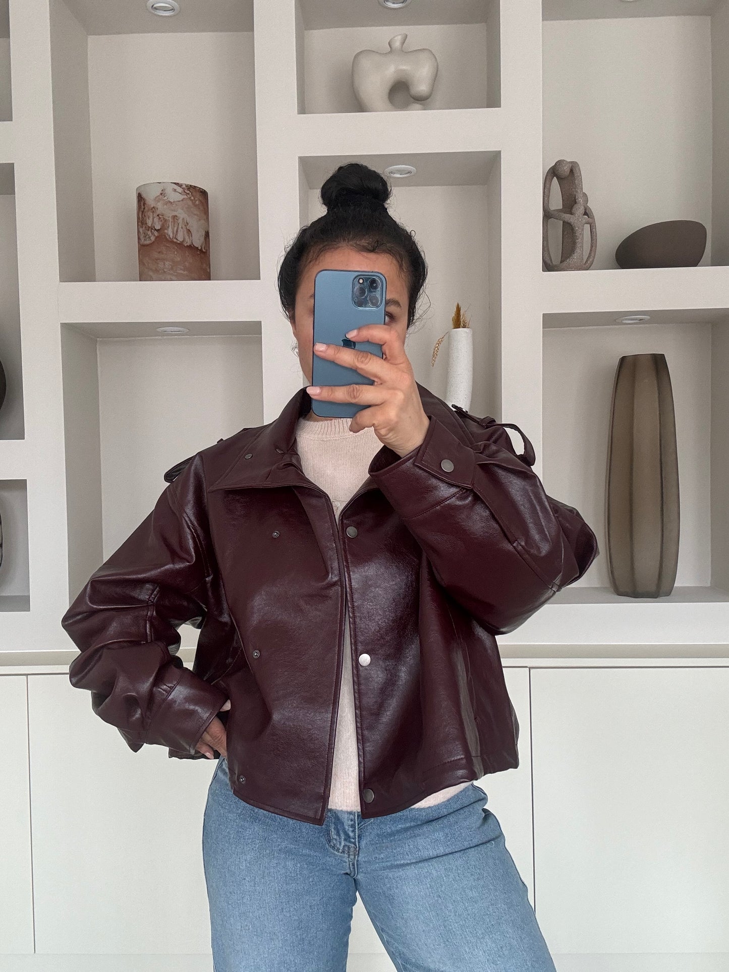Classic Leather Jacket – Bordeaux