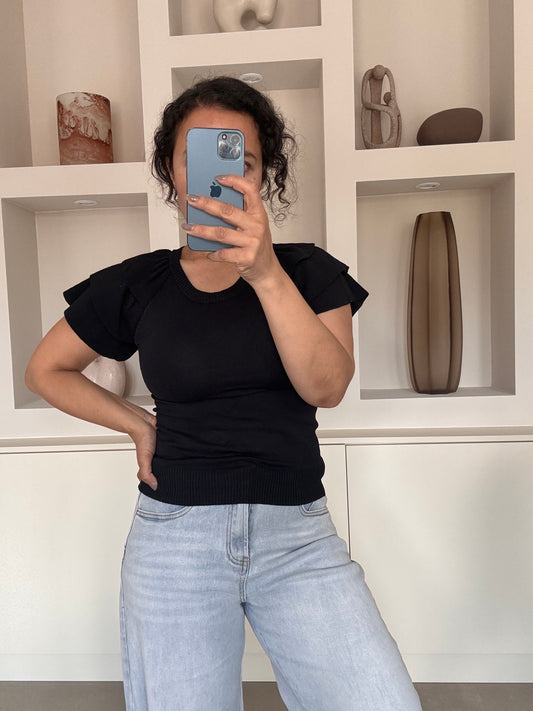 Nora top zwart