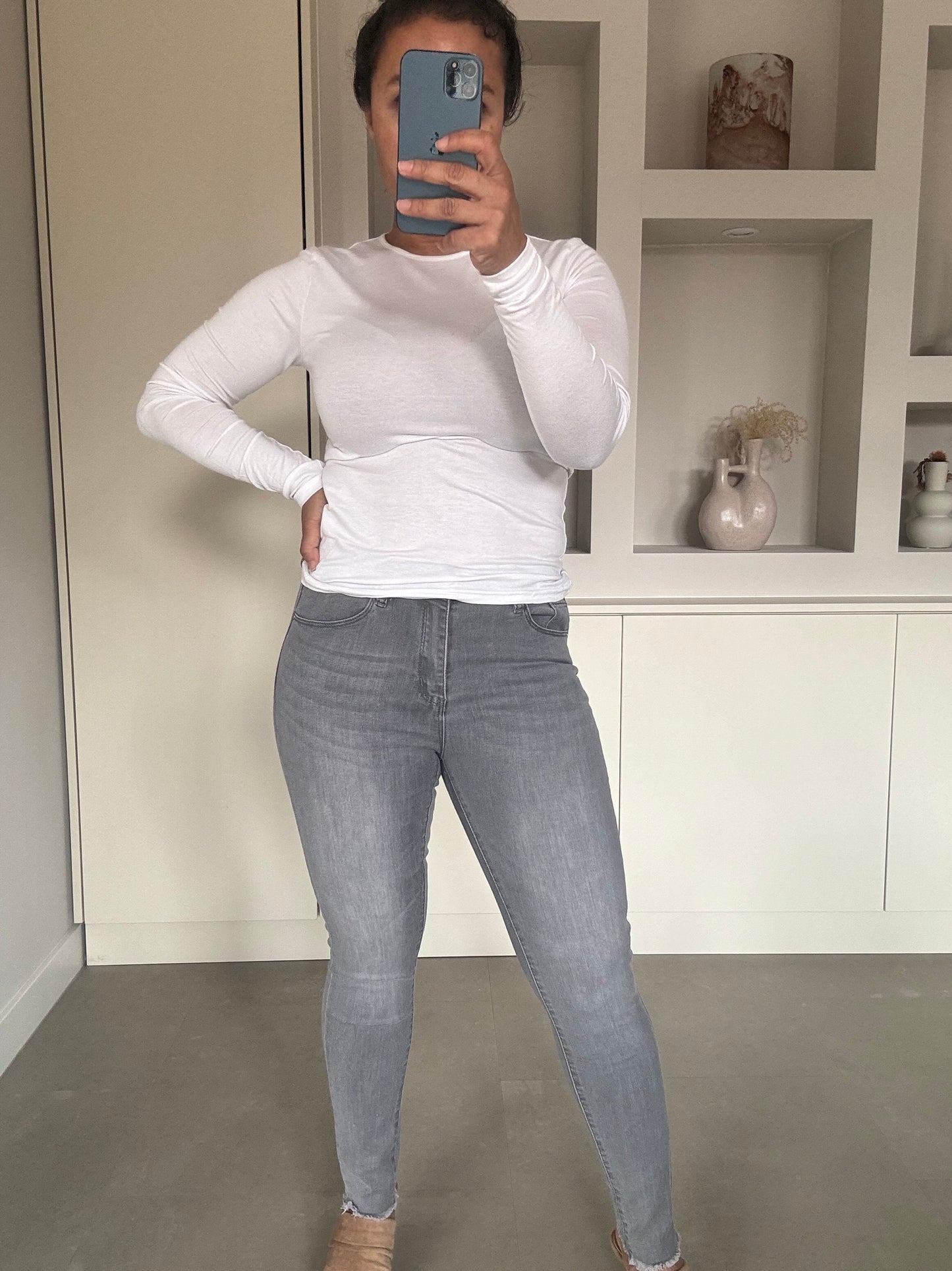 Grey skinny jeans