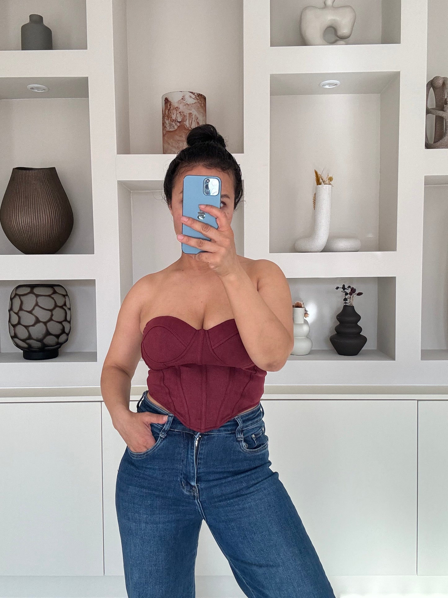 Giorgia top bordeaux