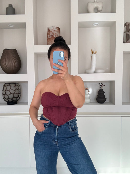 Giorgia top bordeaux
