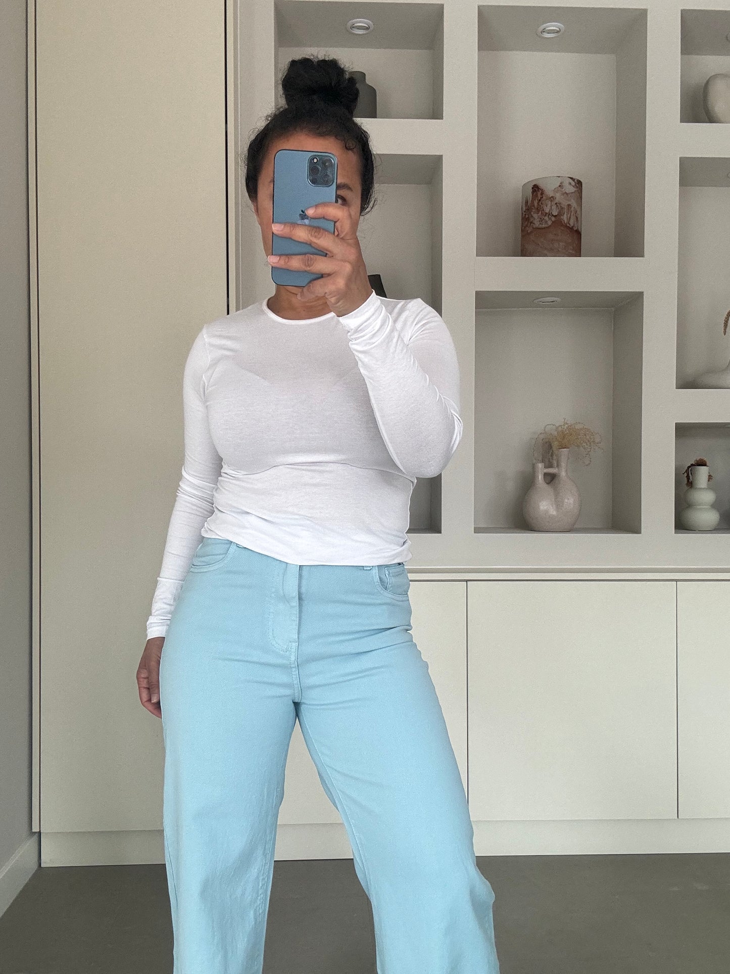Soft blue jeans