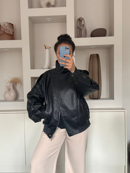 Oversized biker jacket