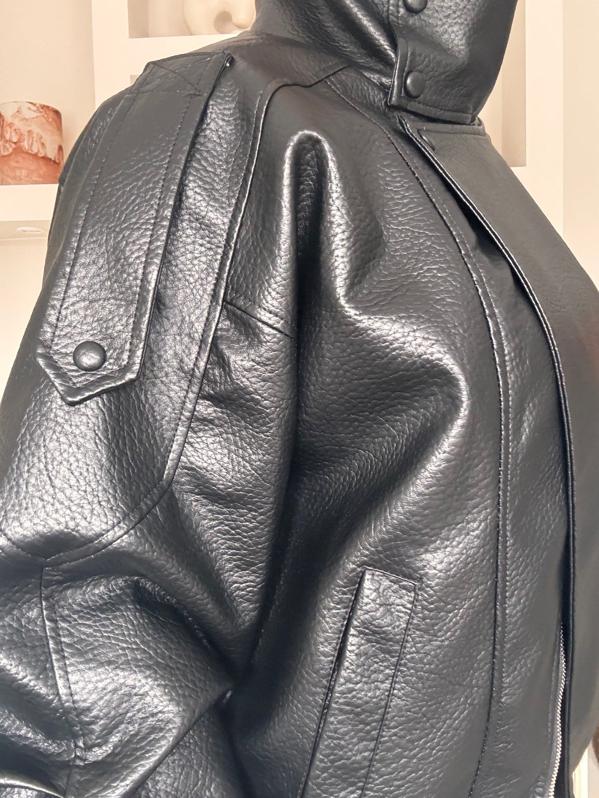 Oversized biker jacket