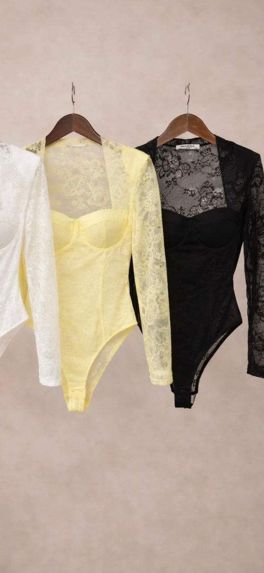 Lace body zwart
