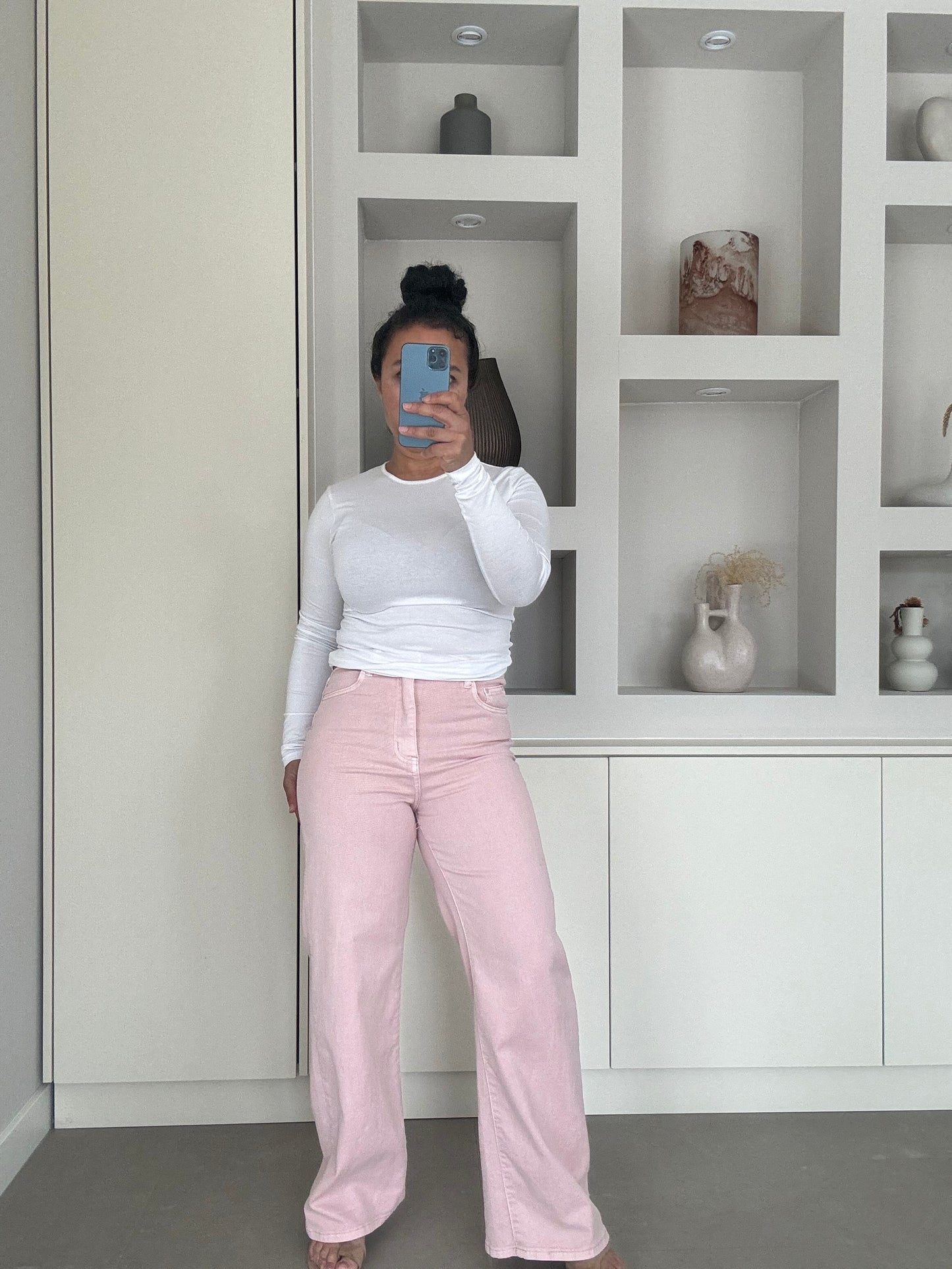 Soft pink jeans